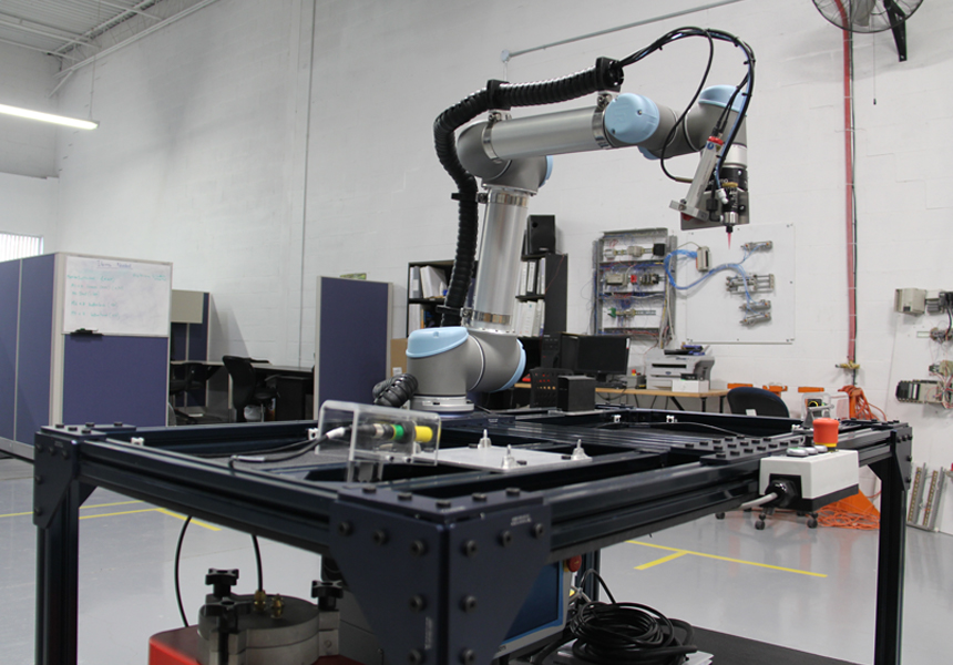 Glue and Cure Robot Retrofit - Dot Automation Vaughan - Automated Machine Process Design Toronto Ontario